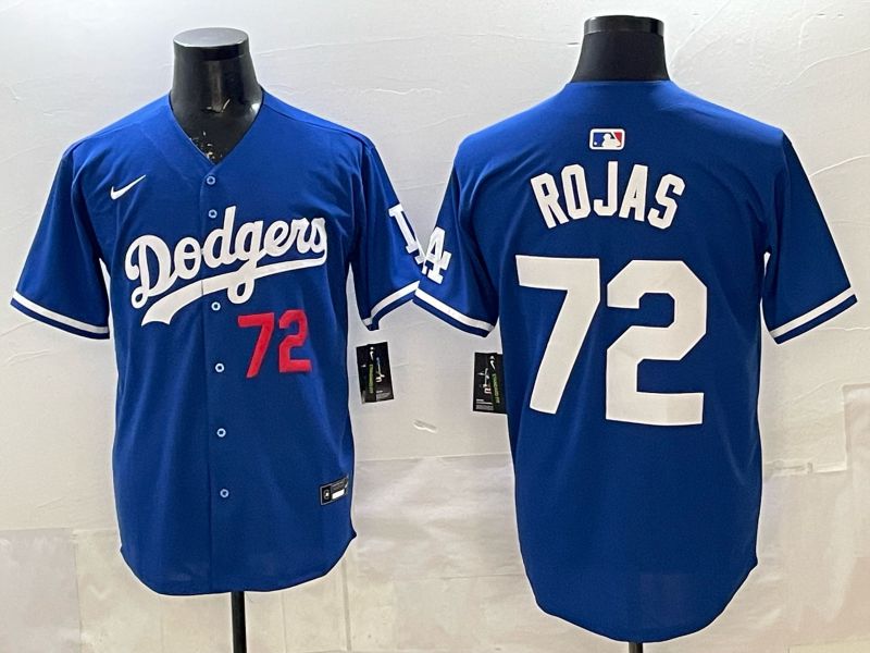 Men 2025 Los Angeles Dodgers #72 Rojas Blue Game Nike MLB Jersey style 004